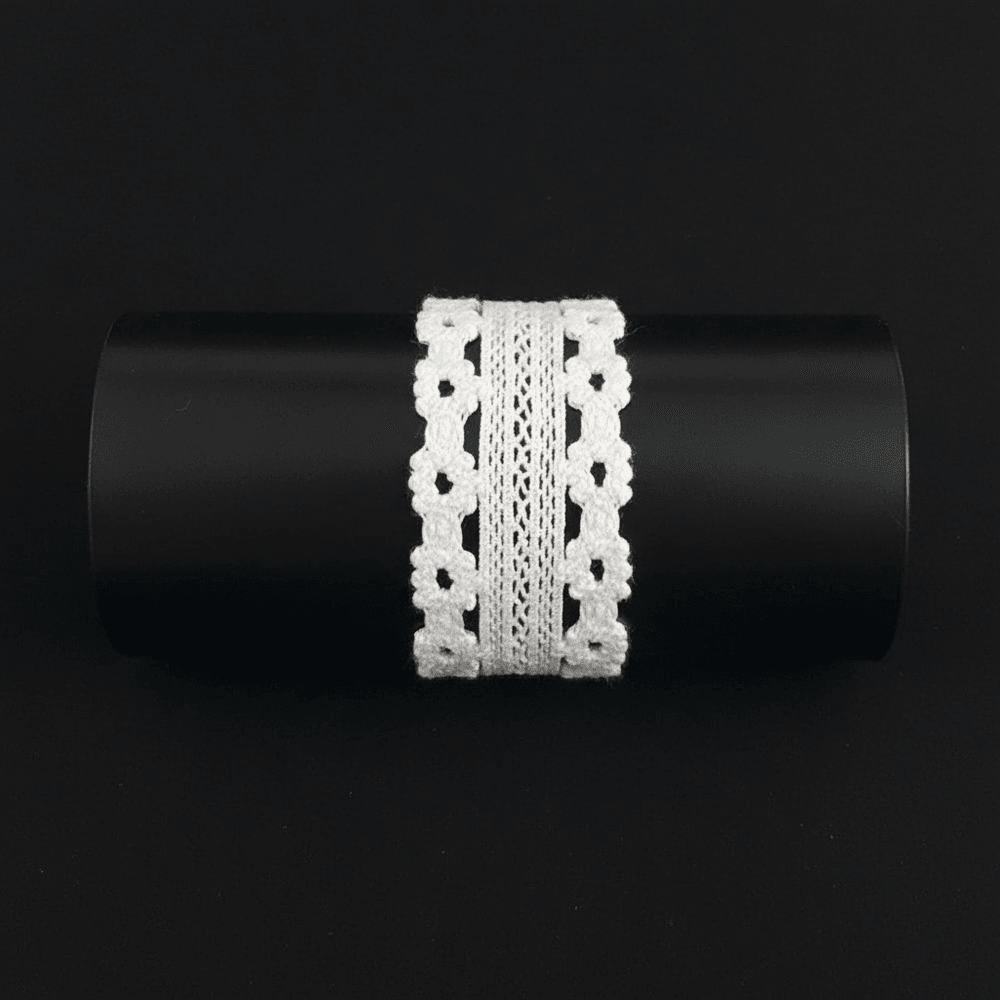 White Dyeable Crochet lace (Width : 1.5 Inch & Sku: K-6)