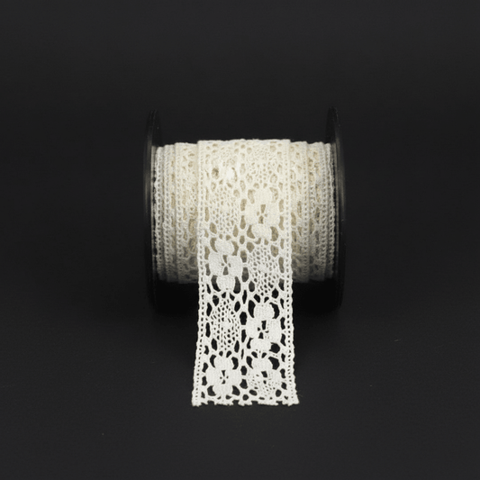White Dyeable Crochet lace (Width : 1 Inch & Sku: K-7)