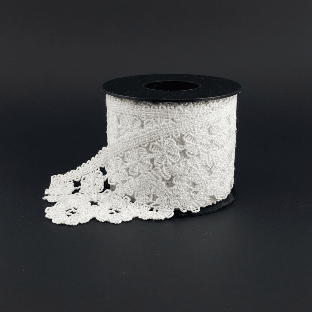 White Dyeable Crochet Lace (Width : 3 Inch & Sku: K-73)