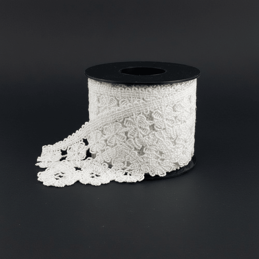 White Dyeable Crochet Lace (Width : 3 Inch & Sku: K-73)