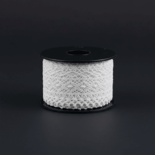 White Dyeable Crochet Lace (Width : 1 Inch & Sku: K-83)