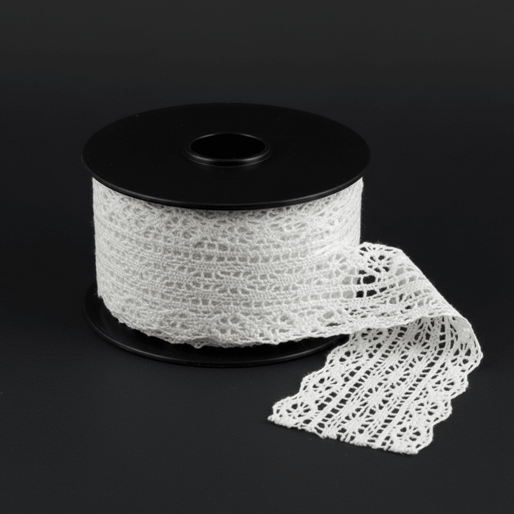 White Dyeable Crochet Lace (Width : 1 Inch & Sku: K-95)