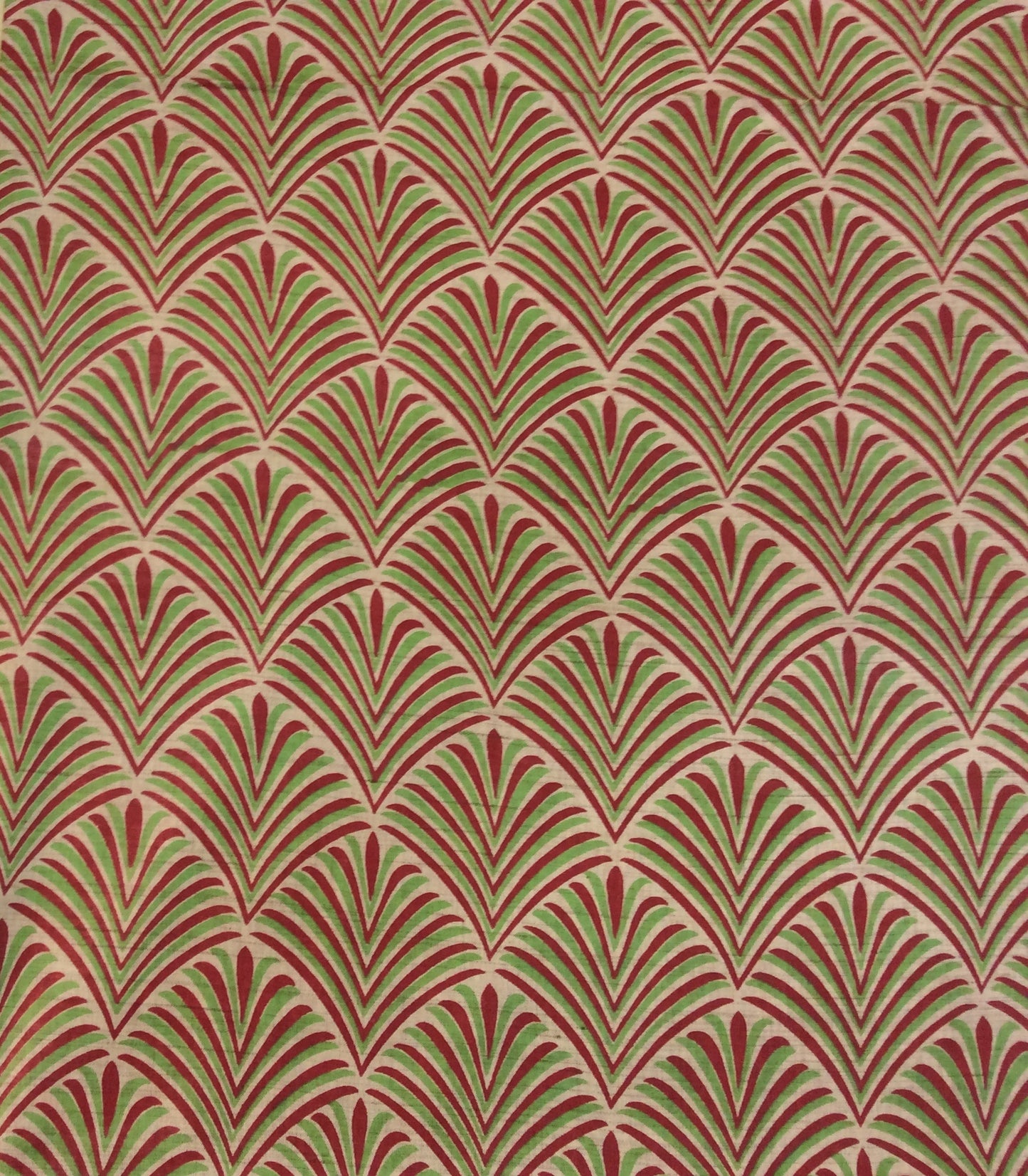 Multicolor Traditional Print Khadi Fabric