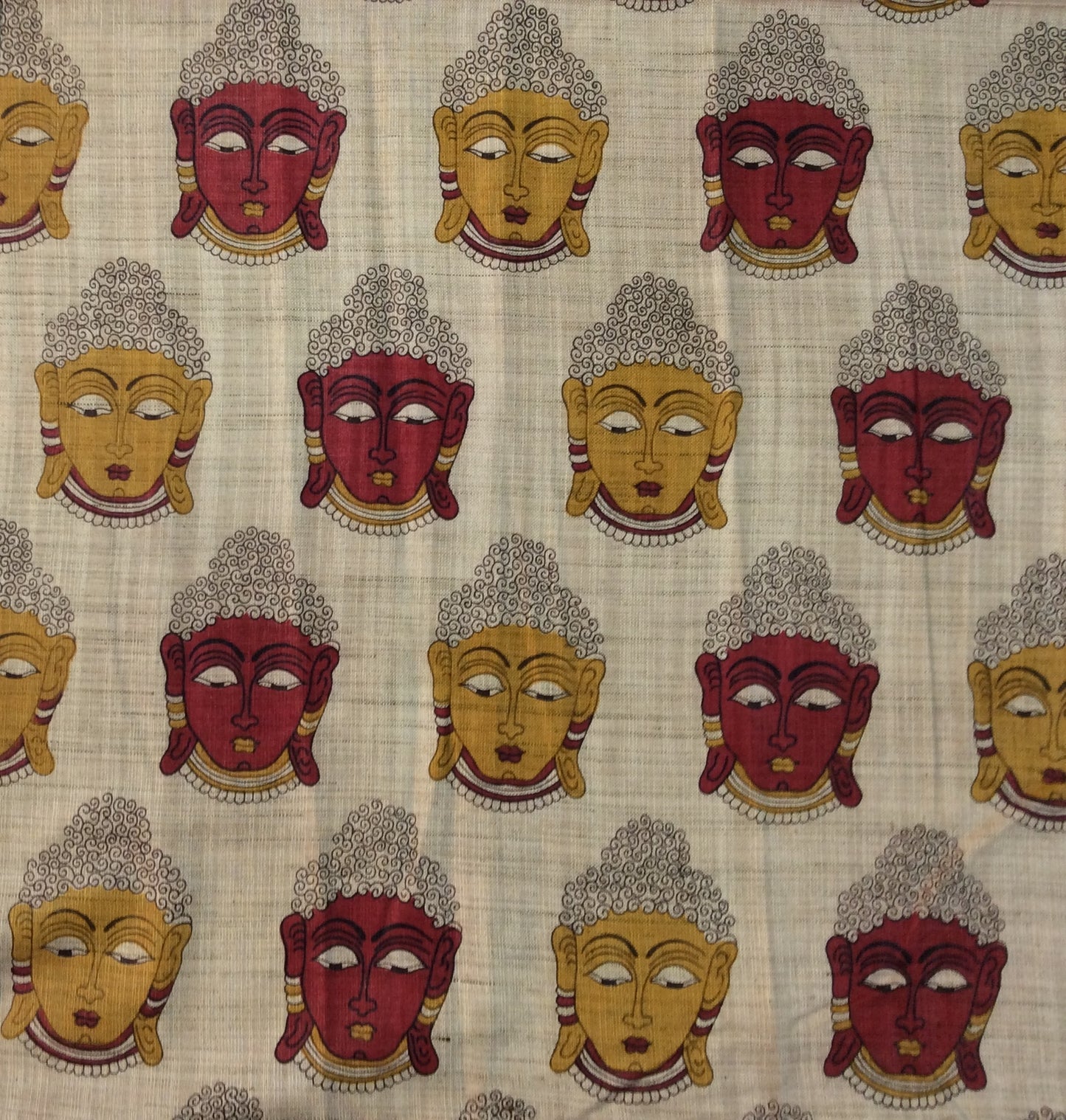 Multicolor Traditional Pritn Khadi Fabric