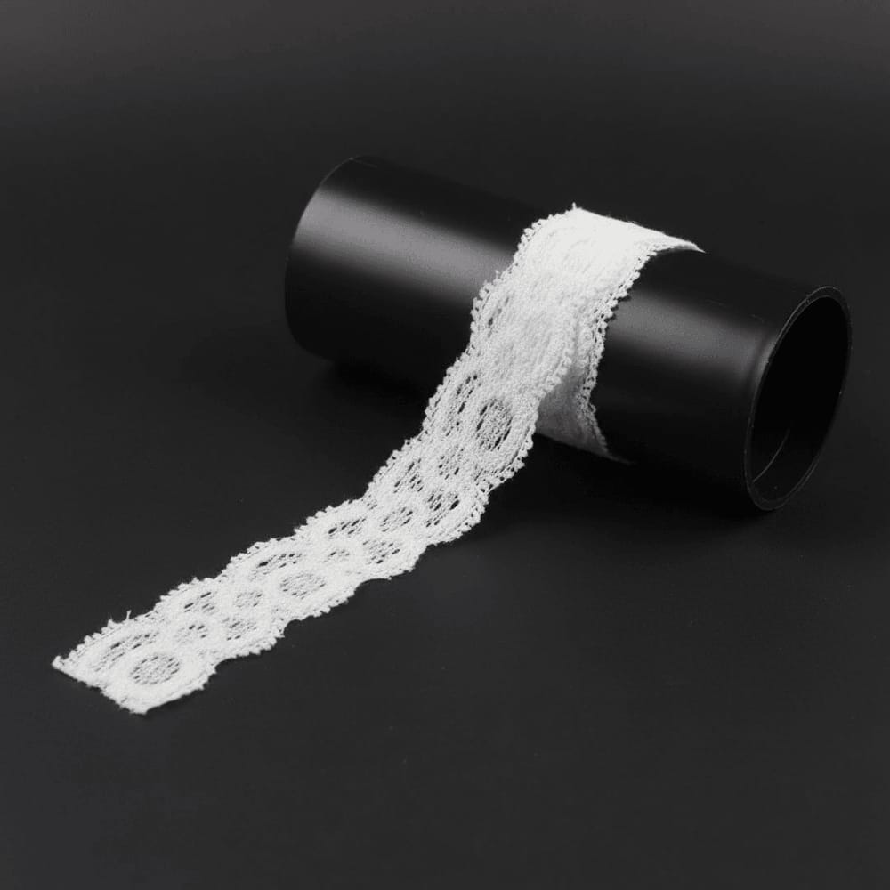 White Dyeable Nylon Lycra Lace ( Width : 1 Inch & L-66 )