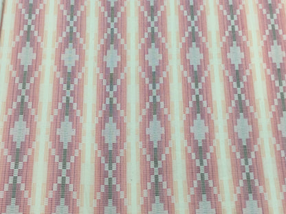 White & Pink Lightweight Jacquard