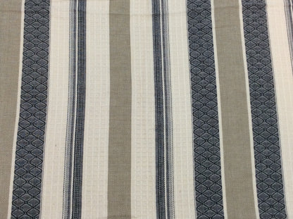 White & Blue, Gray lightweight Jacquard Fabric