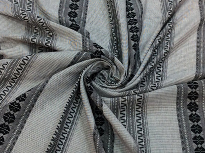 White & Black, Gray Lightweight Jacquard