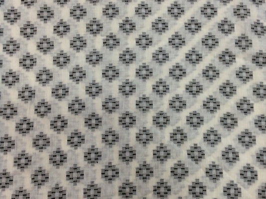 White & Black, Gray lightweight Jacquard Fabric