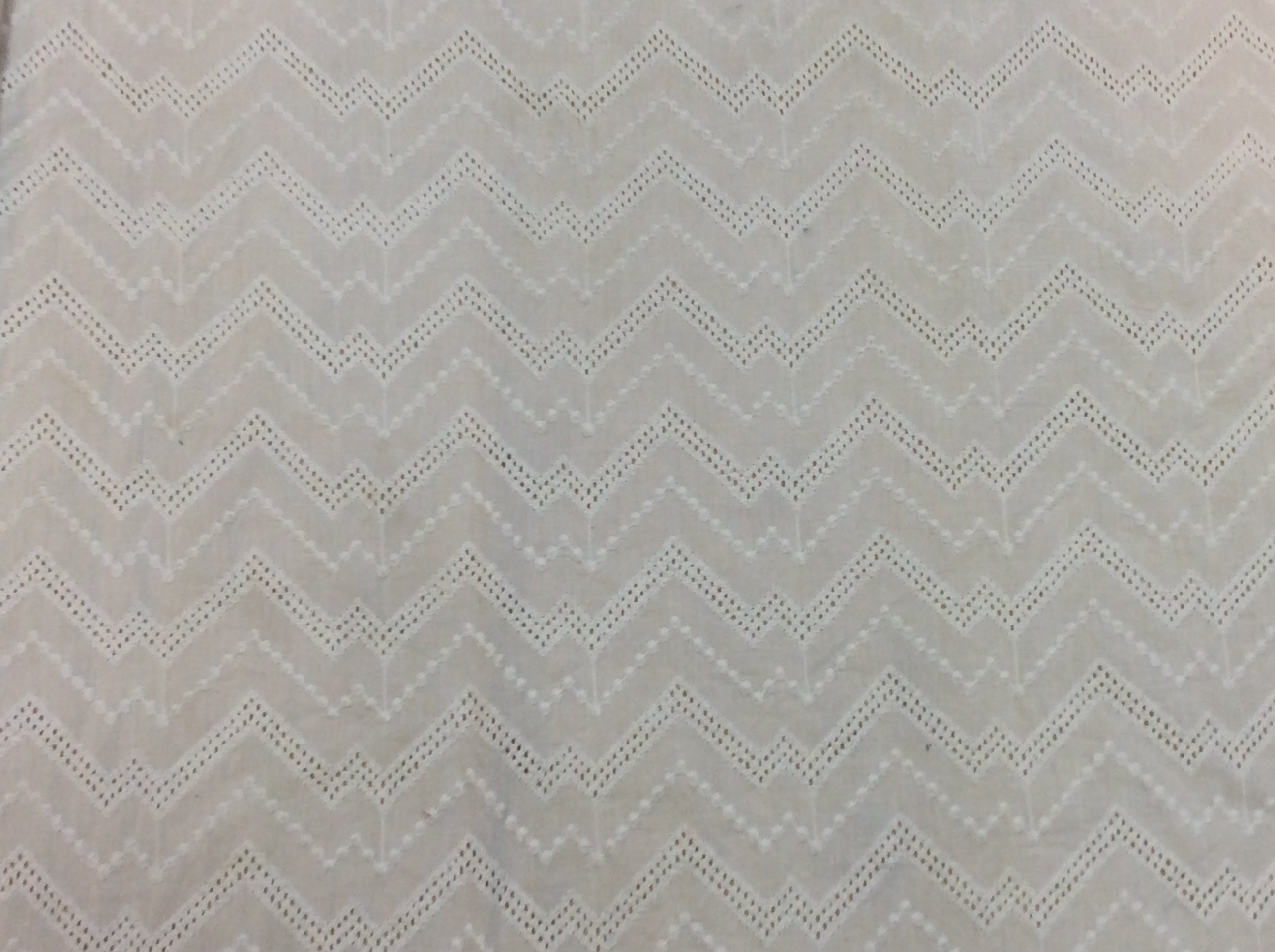 White lightweight Jacquard Fabric