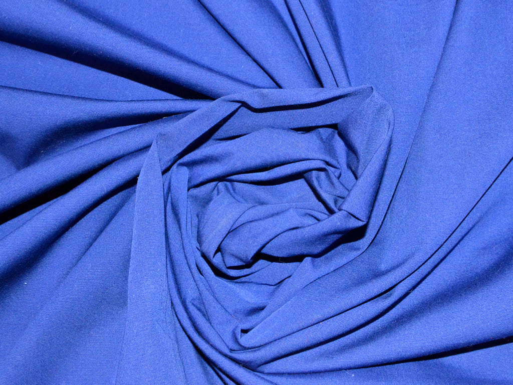 Blue Cotton Poplin Lycra