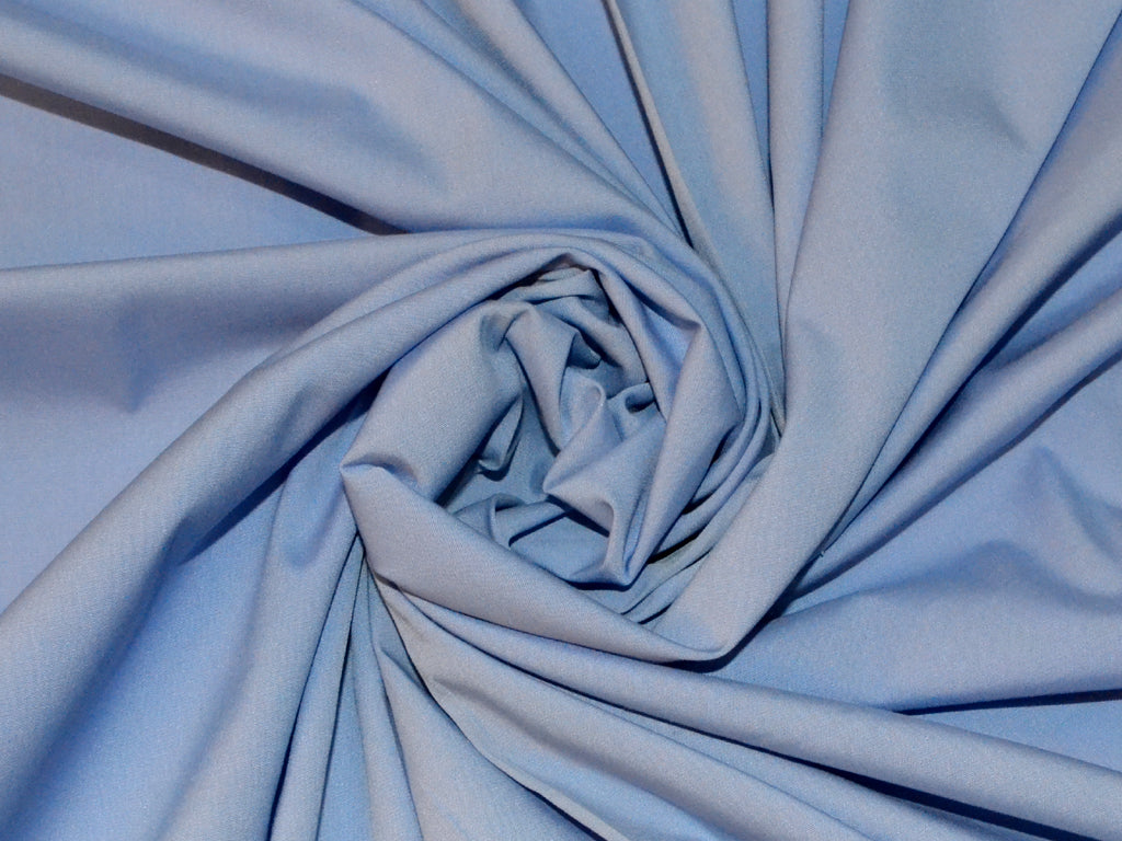 Blue Cotton Poplin Lycra