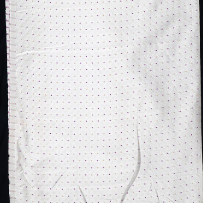 Purple, Gold & White Cotton Blend Jacquard Fabric - 44" (112 cm)