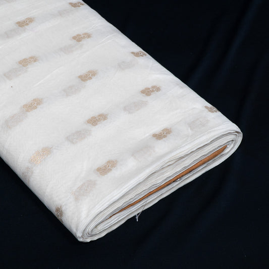 Golden Lurex Chanderi Fabric - 44" (112 cm)