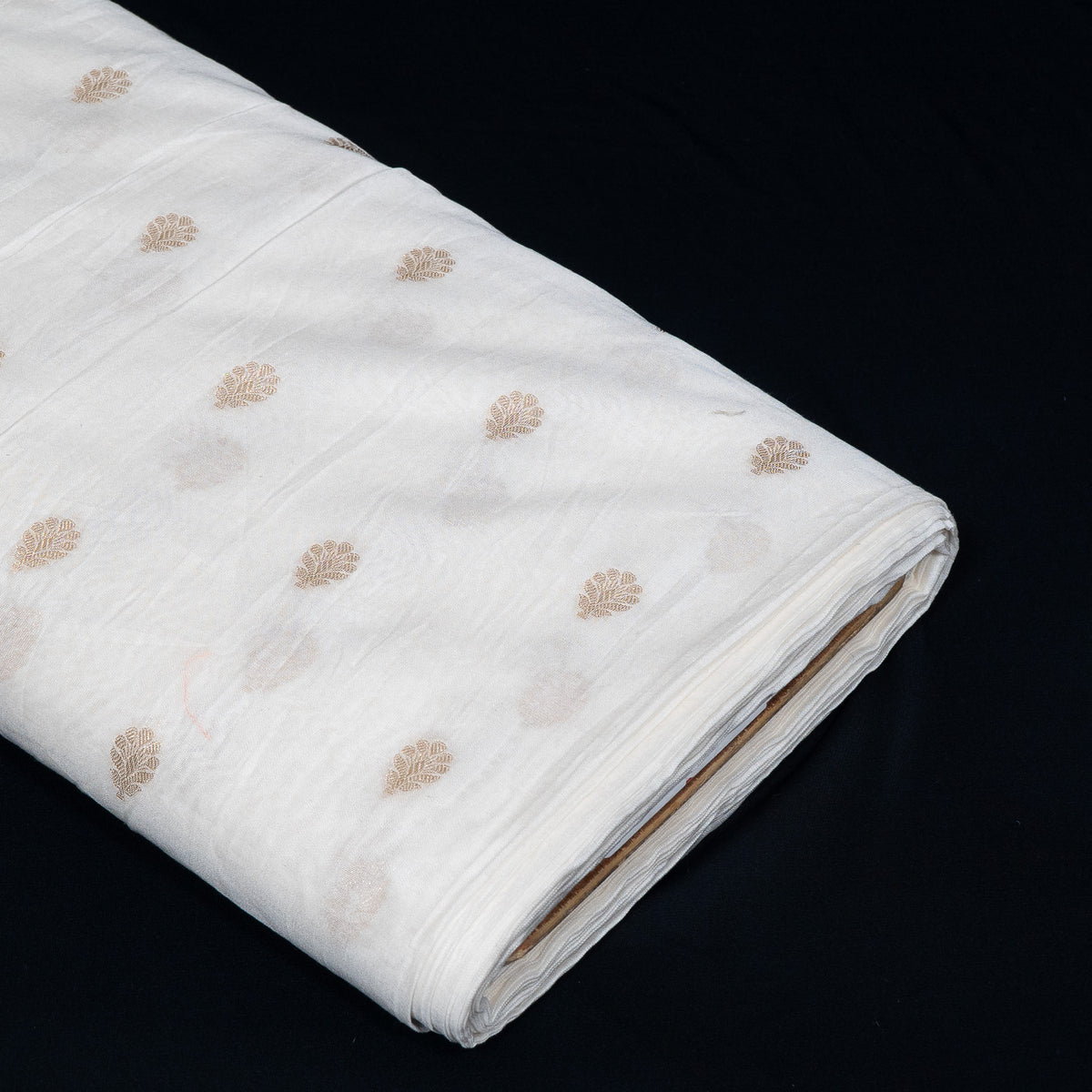 Golden Lurex Chanderi Fabric - 44" (112 cm)