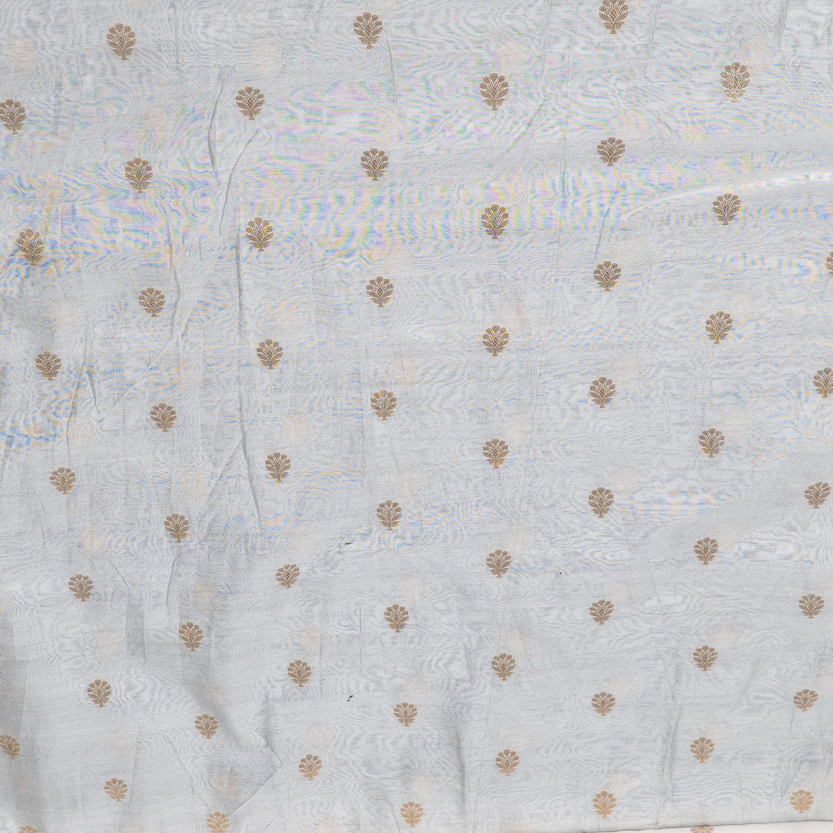 Golden Lurex Chanderi Fabric - 44" (112 cm)