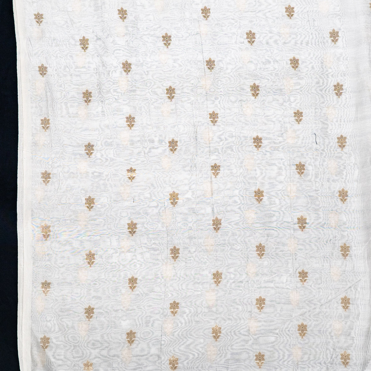 Golden Lurex Chanderi Fabric - 44" (112 cm)