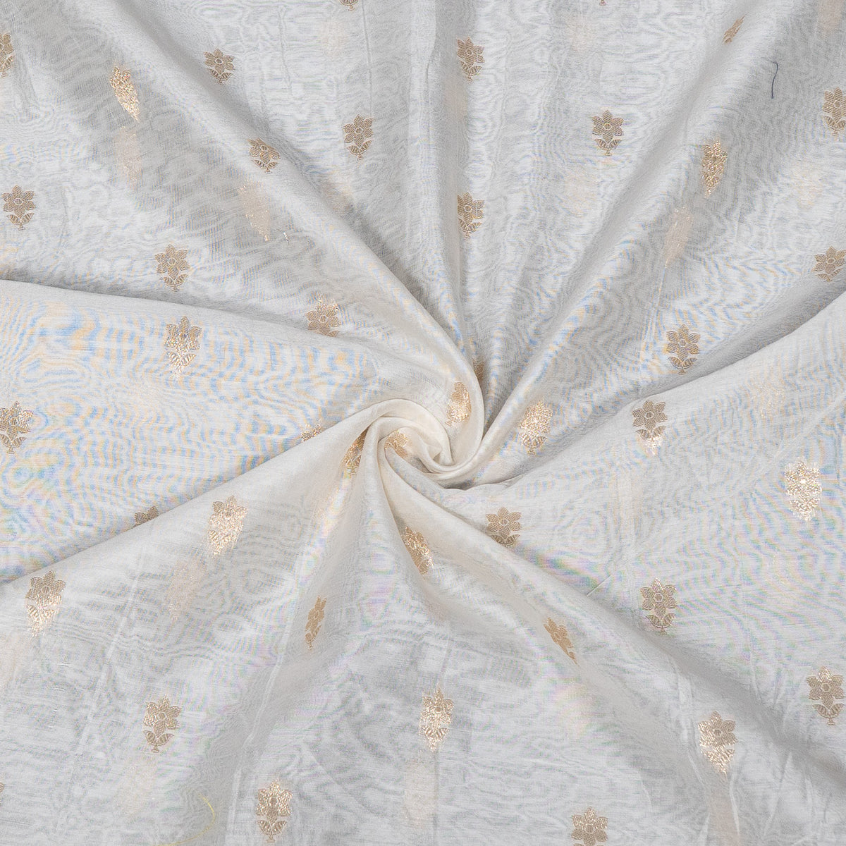 Golden Lurex Chanderi Fabric - 44" (112 cm)