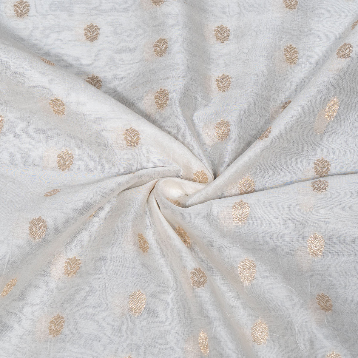Golden Lurex Chanderi Fabric - 44" (112 cm)