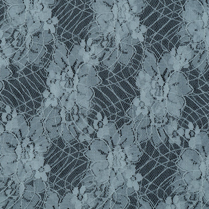 White Floral Dyeable Nylon Net (SKU: N-11)