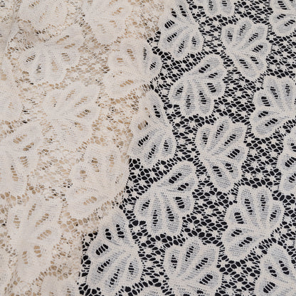 Off White Shell Design Dyeable Cotton Net (SKU: N-126)