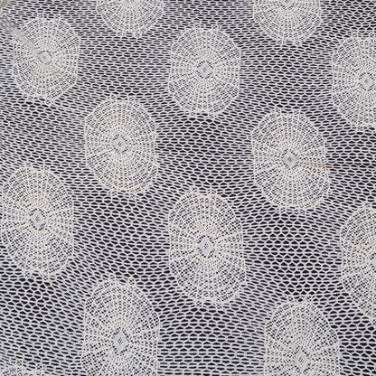 Off White Big Circle Design Dyeable Cotton Net (SKU: N-172)
