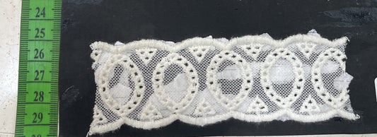 White Cotton Dyeable Net Lace (Sku: N-18)