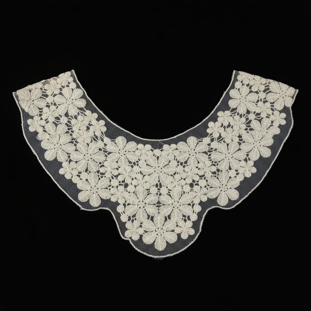 Off White Dyeable Cotton Patch With Net ( Width 12 Inch & Length : 8 Inch )