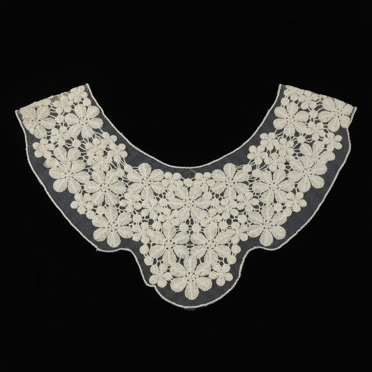 Off White Dyeable Cotton Patch With Net ( Width 12 Inch & Length : 8 Inch )