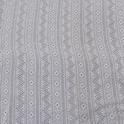 Off White Geometric Design Dyeable Cotton Net (SKU: N-286)