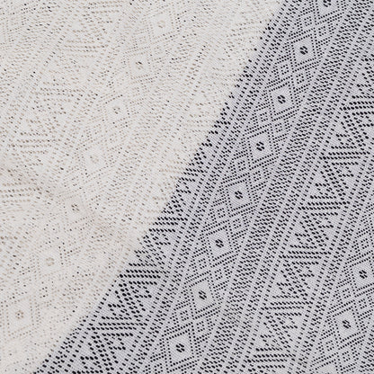 Off White Geometric Design Dyeable Cotton Net (SKU: N-286)