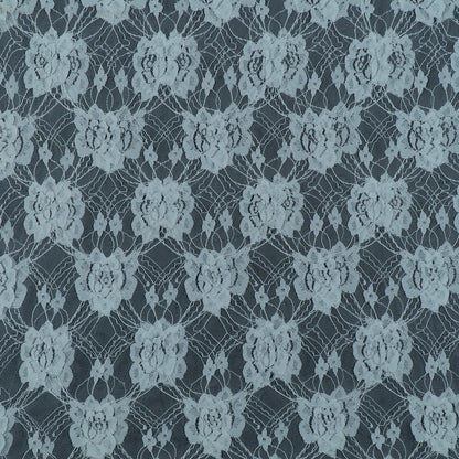 White Lotus Floral Design Dyeable Nylon Net (SKU: N-3)