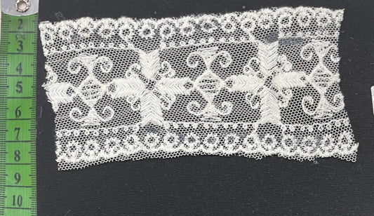 White Cotton Dyeable Net Lace (Sku: N-43)