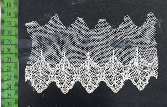 White Cotton Dyeable Net Lace (Sku: N-50A)