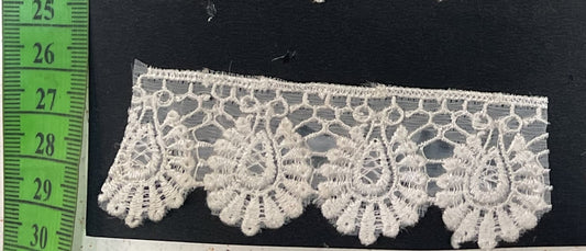 White Cotton Dyeable Net Lace (Sku: N-55)