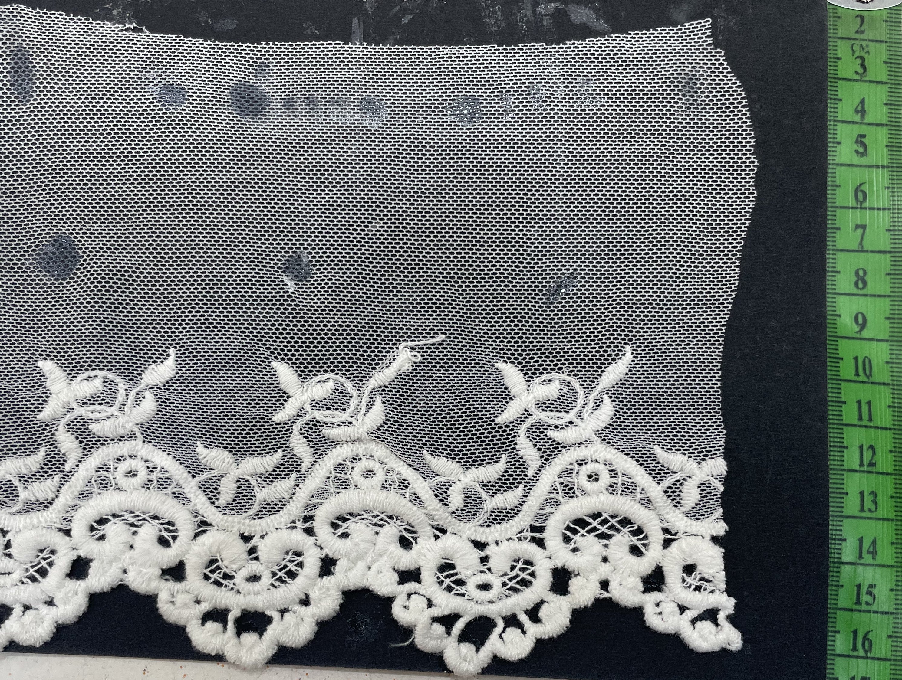 White Cotton Dyeable Net Lace (Sku: N-78)