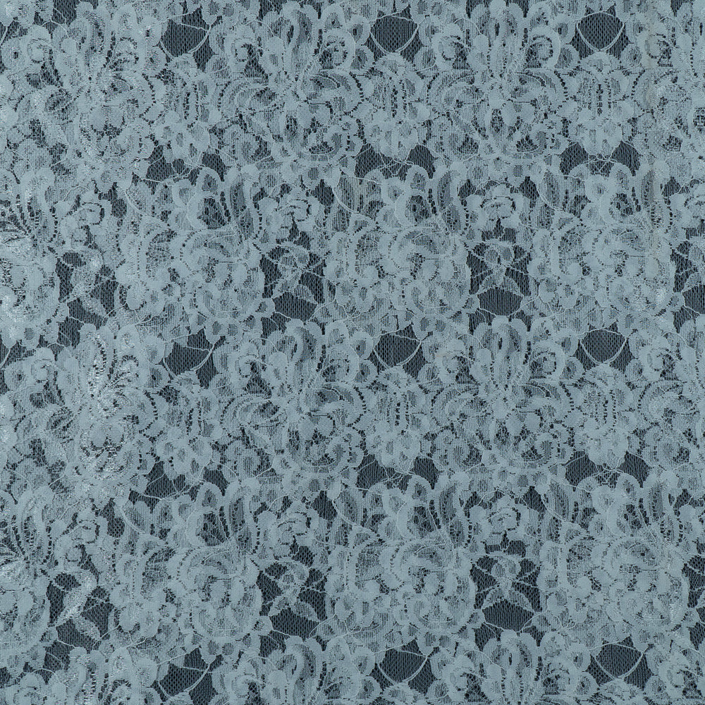 White Floral Design Dyeable Nylon Net (SKU: N-8)
