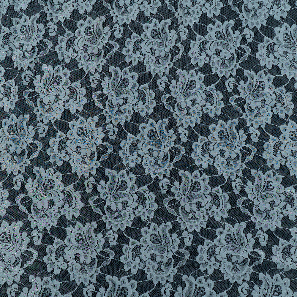 White Floral Design Dyeable Nylon Net (SKU: N-8)