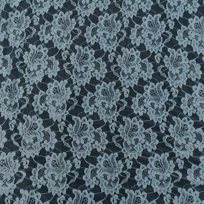 White Floral Design Dyeable Nylon Net (SKU: N-8)