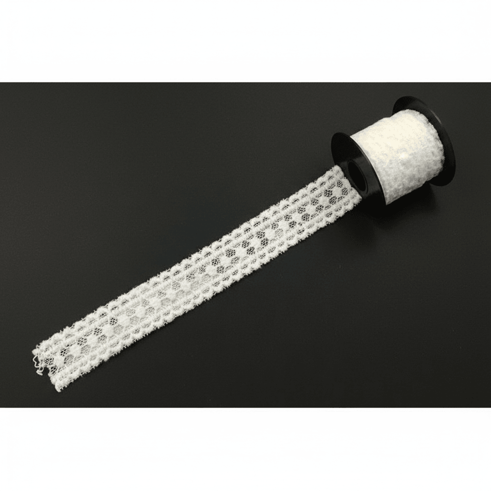 White Cotton Dyeable Net Lace (Width : 0.5 Inch & Sku: NL-13)