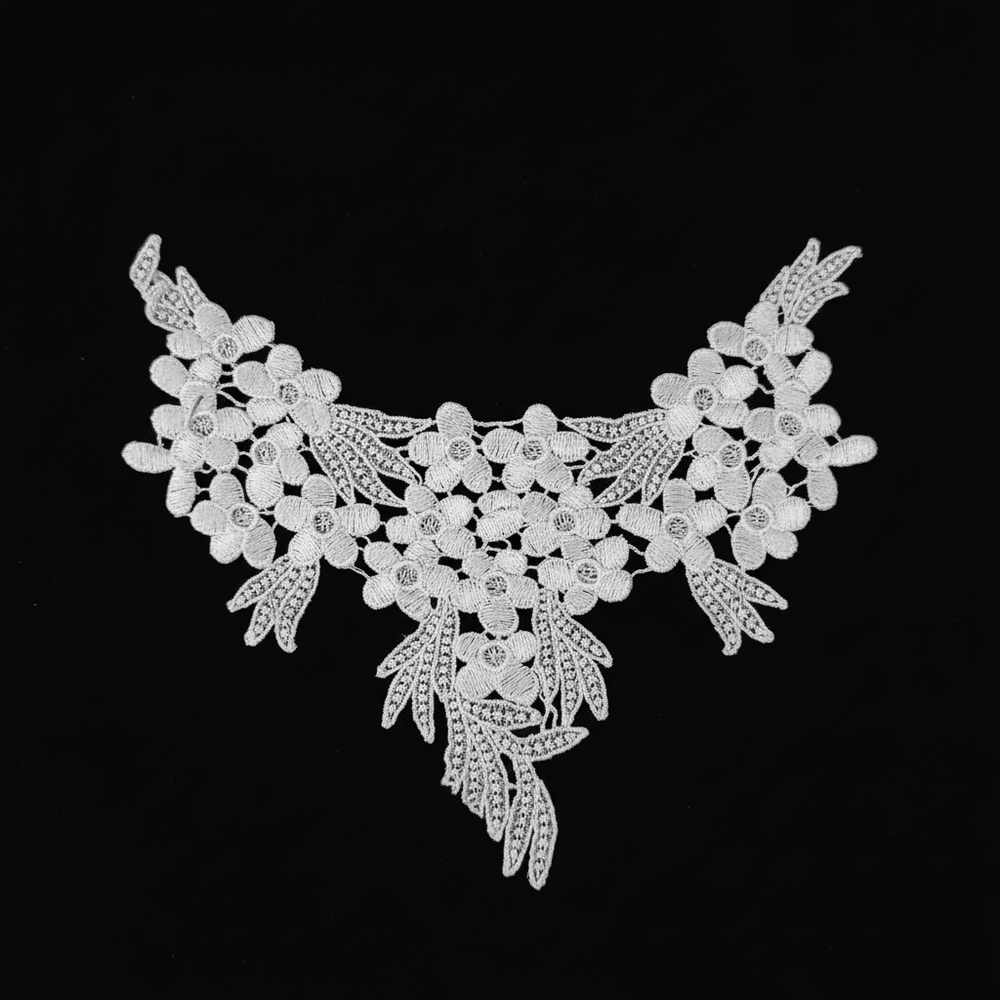 White Dyeable Polyester Neck Patch ( Width : 8 Inch & Lenght : 7 Inch )