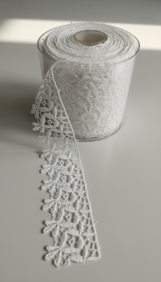White Polyester Lace ( Width : 2 Inch & SKU: P-162 )