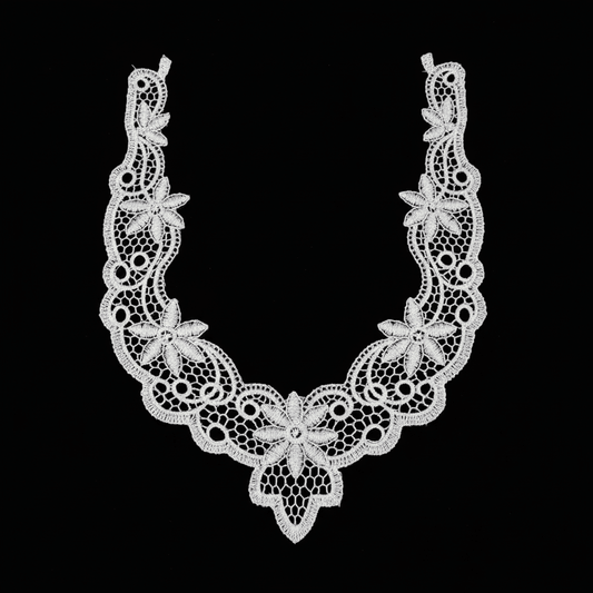 White Dyeable Polyester Neck Patch ( Width : 7.5 Inch & Lenght : 10 Inch )