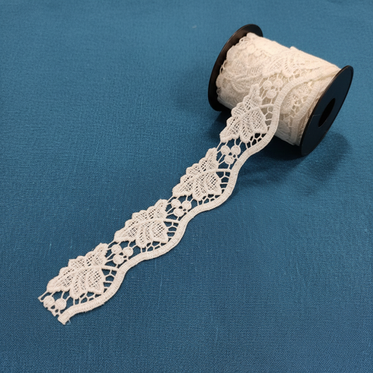 White Polyester Lace ( Width : 1 Inch & SKU: P-195 )