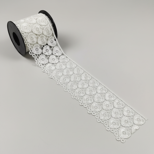 White Polyester Lace ( Width 3 Inch & SKU: P-196 )