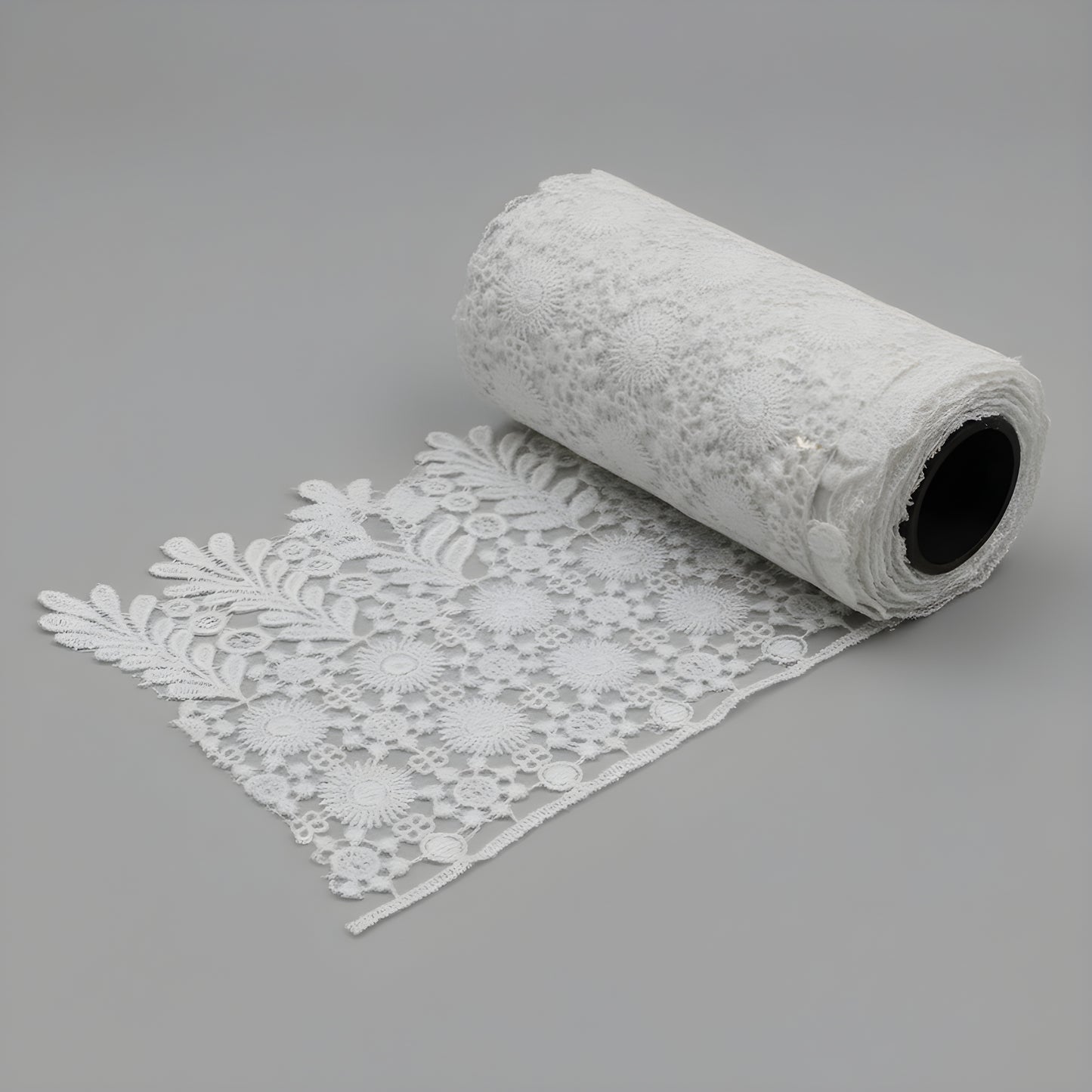White Polyester Lace (Width : 5 Inch & P-217)