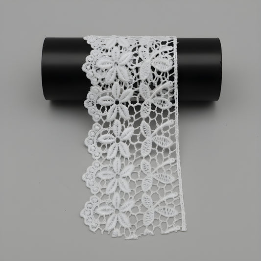 White Polyester Lace (Width : 3 Inch & P-225)