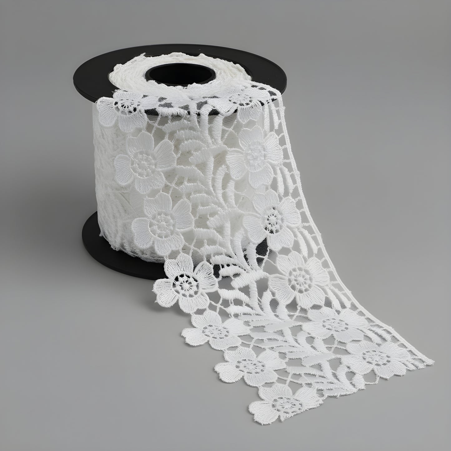 White Polyester Lace (Width : 3 Inch & P-228)