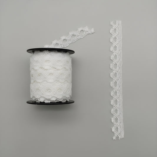 White Polyester Lace (Width : 0.5 Inch & P-234)