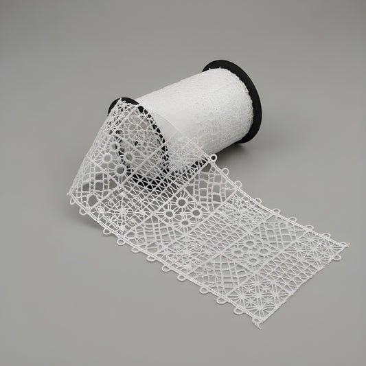 White Polyester Lace (Width : 3 Inch & P-237)